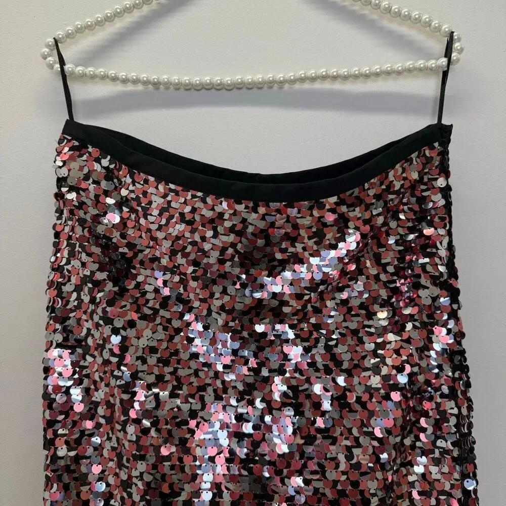 McQ Alexander McQueen Sequin Slit Maxi Tube Skirt ❤️